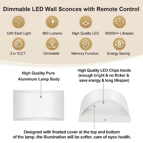 Modern LED Wall Sconces (2 Count)