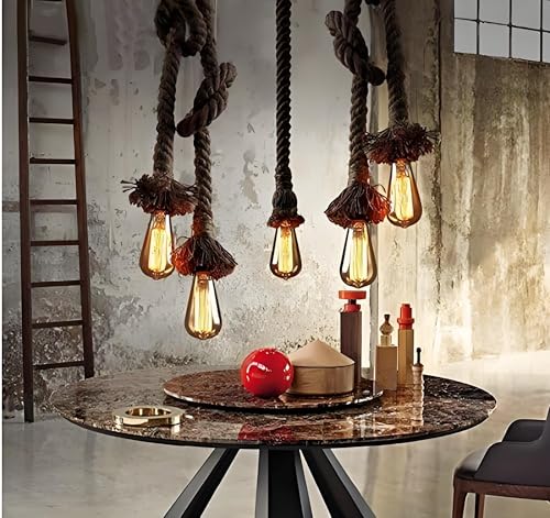 E27 Hemp Rope Pendant Light