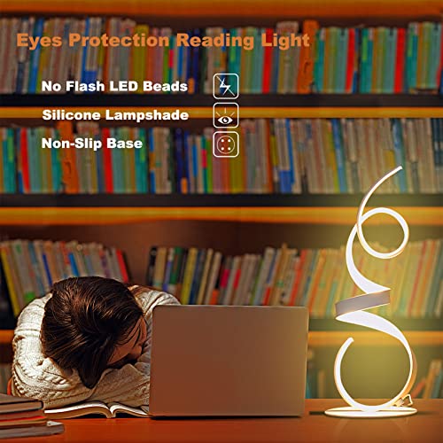 20W 2700LM 3 Colors Dimmable LED Art Table Lamp 21.4 Inch with Touch Switch for Living Room