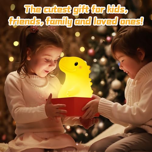 Huggwaii Squishy Giant Dinosaur Night Light for Kids