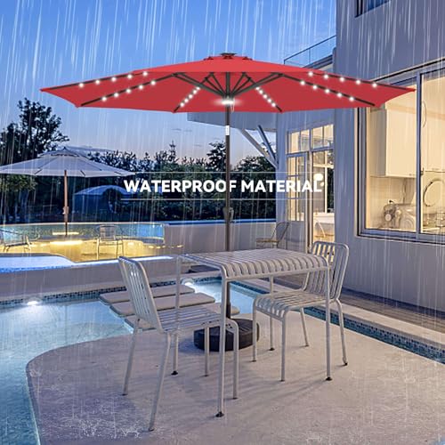 Solar Patio Umbrella with Centre Light