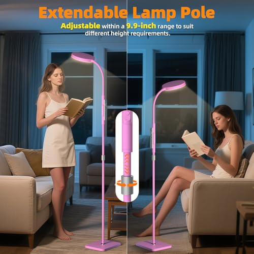 Floor Lamp Adjustable Height Floor Lamps for Living Room Bedroom