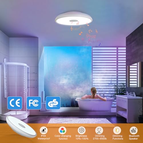 Smart Waterproof LED Flush Mount Ceiling Light Fixture
