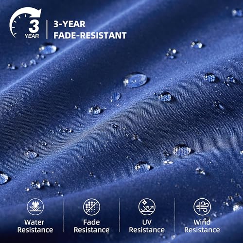 15Ft Patio Umbrella With Multicolor Solar Light