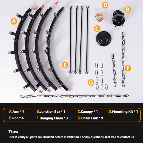 40 Inch Black Chandelier 20