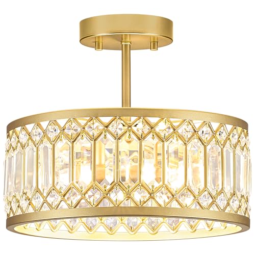 Crystal Gold Ceiling Light