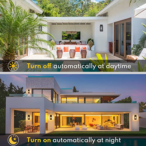 2 Pack Dusk to Dawn Outdoor Wall Lights (2 Count)
