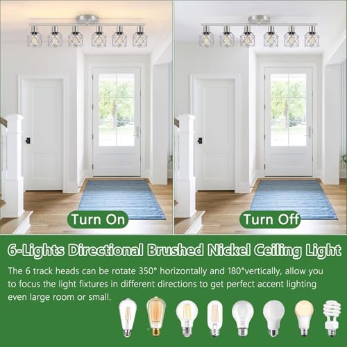 6 Light Brushed Nickel Multi