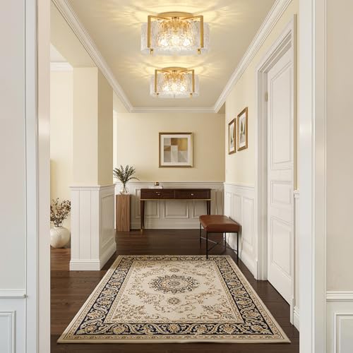 16'' Gold Semi Flush Mount Ceiling Light