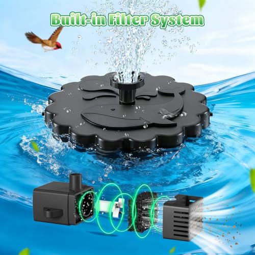 Floating Solar Fountain Kit Works in Shade