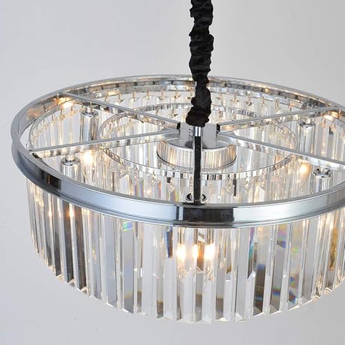 Crystal Chrome Chandelier Modern Chandeliers Lighting Pendant Ceiling Light Fixture 2