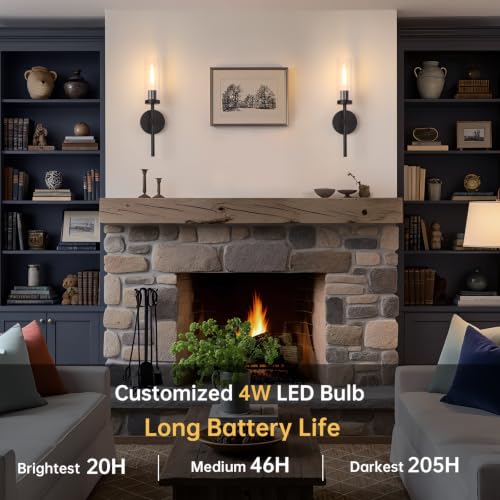 Battery Operated Wall Sconces Set of 2 (2 Count)