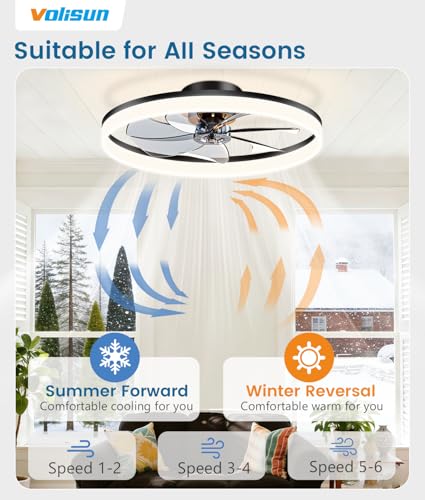 Low Profile Ceiling Fans with Lights and Remote