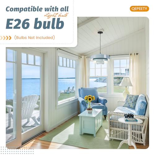 Light Blue Nordic Pendant Light Adjustable Dining Room Ceiling Lamp