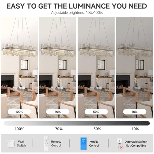 Nickel Led Modern Crystal Chandelier