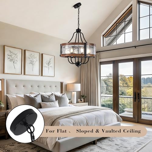 19.7" Glass Chandelier for Dining Room