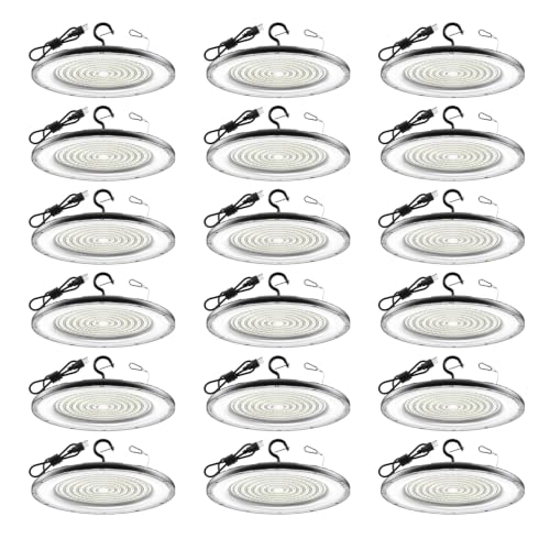 300W UFO High Bay Light 18Pack 45000LM LED Shop Lights Plug & Play (18 Count)