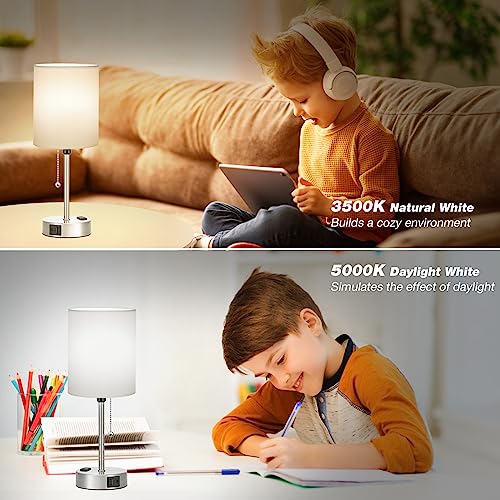 White Bedside Lamp for Bedroom
