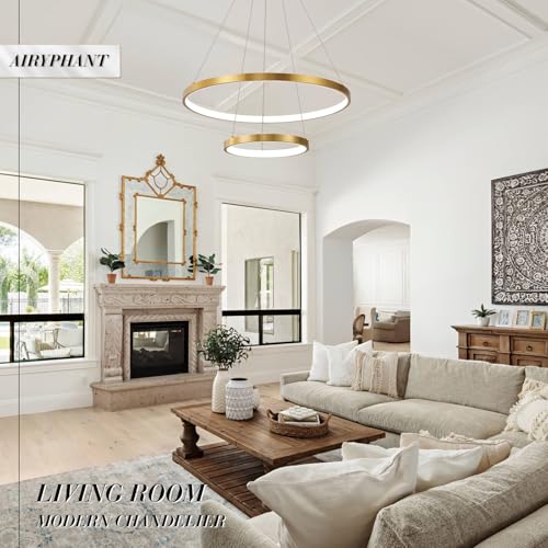 Gold LED Ring Chandeliers Modern 2