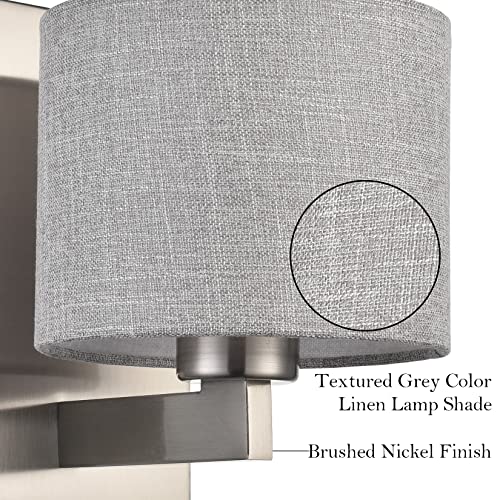Modern Brushed Nickel Wall Sconces Set of 2 (2 Count)
