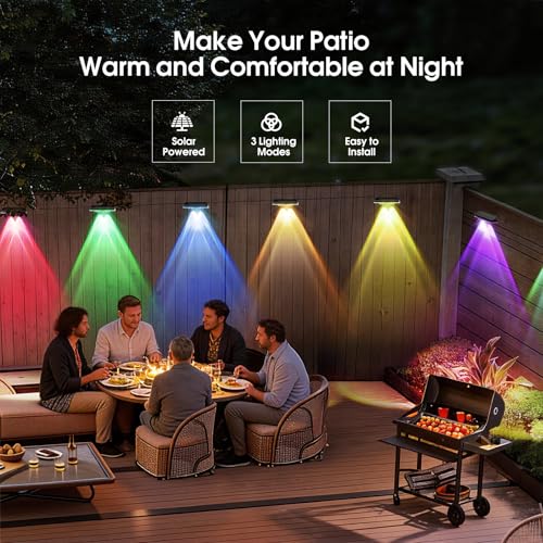 Solar Fence Lights Outdoor