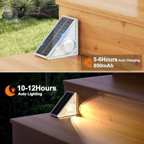 Solar Step Lights for Outside 6 Pack (6 Count)