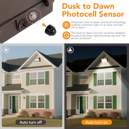 100W LED Wall Pack Light Dusk to Dawn (2 Count)