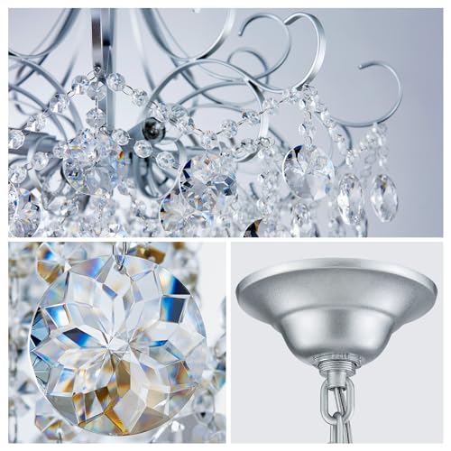 Crystal Chandelier K9 Crystal Lighting Chandelier for Living Room 10 E12 Bulbs High 27.6 in x Diameter 22.8 in