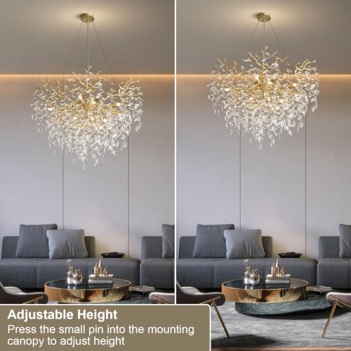 40" Modern Crystal Chandelier
