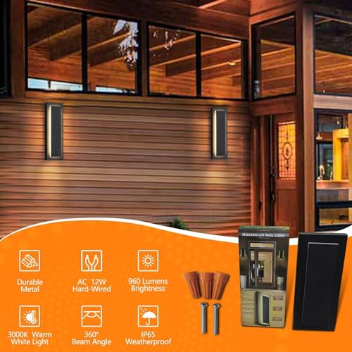 Outdoor Wall Light Modern Wall Lighting 15.7 in
