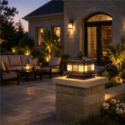Vintage Outdoor Pillar Light Fixture