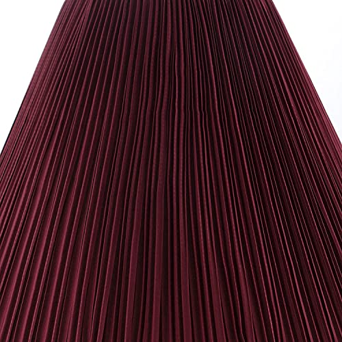 33194 Transitional Hardback Empire Mushroom Pleated Rich Red Spider Shade