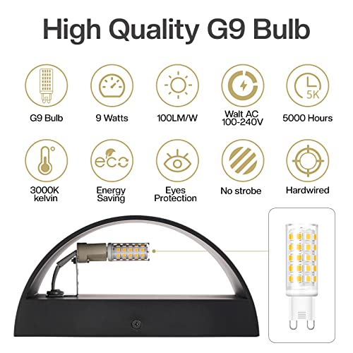 Black Modern LED Wall Sconce
