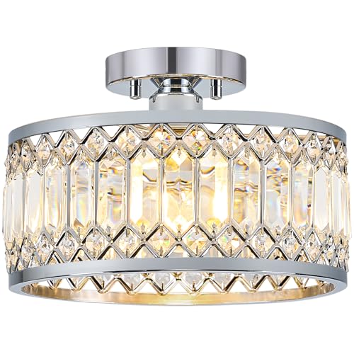 Crystal Chrome Ceiling Light
