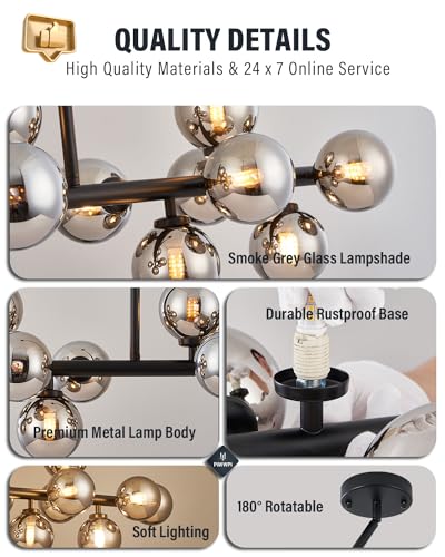 Glass Globe Sputnik Chandelier
