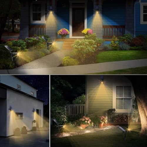 Solar Spot Lights Outdoor Adjustable Spotlights (2 Count)