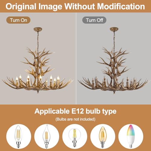 12 Light Antlers Chandelier