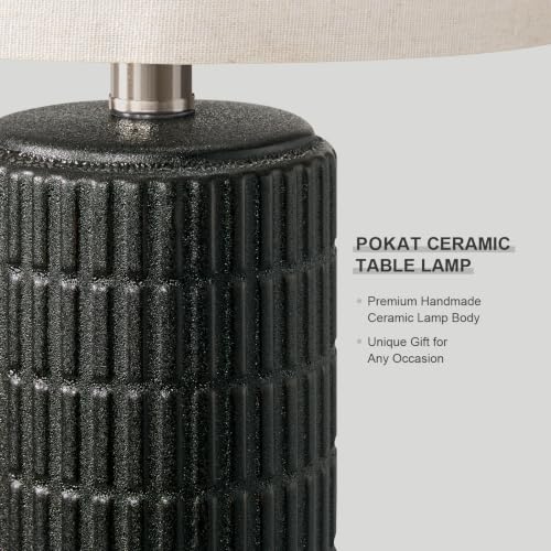 21'' Black Table Lamp with Gift Box