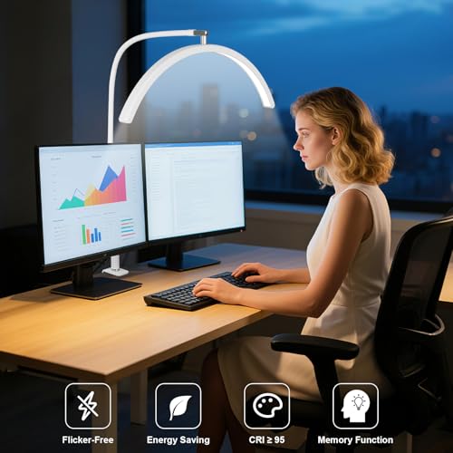 Professional Half Moon LED Desk Light for Nail Techs & Artists