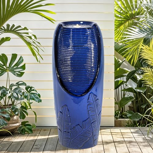 Autodaya 33" Outdoor Fountain with LED Lights