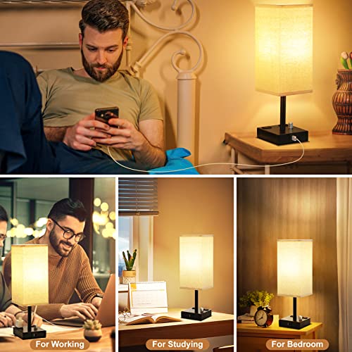 Bedside Table Lamps Set of 2 for Bedroom (2 Count)