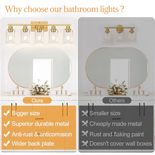 5 Light Bathroom Light Fixtures