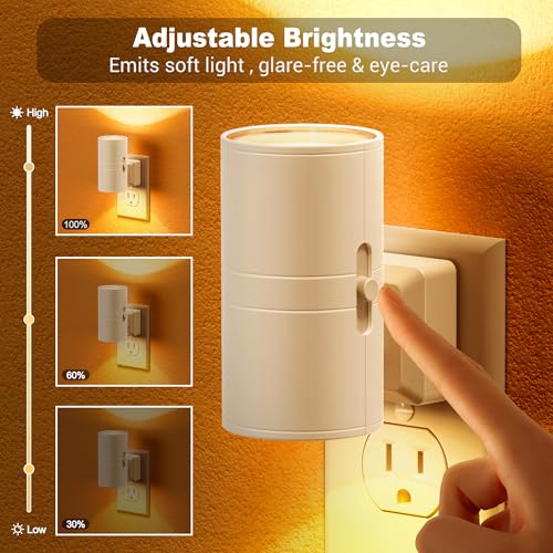 Amber Night Lights Plug into Wall (2 Count)