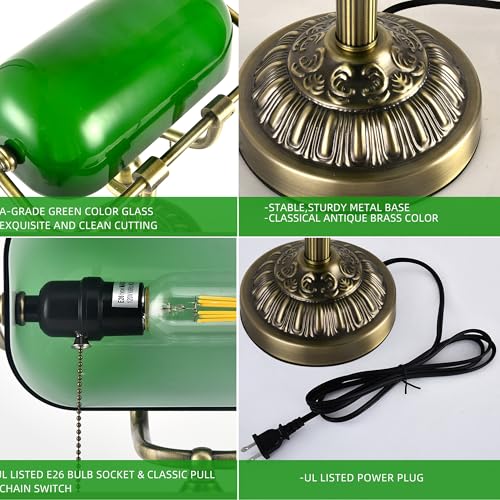 Bankers Desk Lamp with USB
