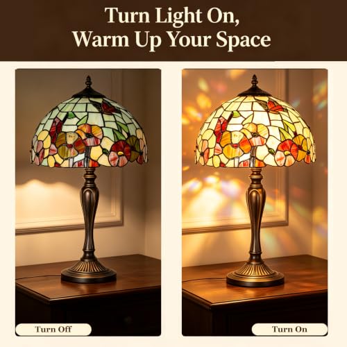 TL0002 Tiffany Style Table Lamp 21.5" High Blossoming
