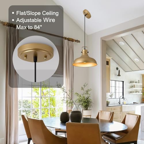 Gold Modern Pendant Lights Kitchen Island Fixtures (3 Count)