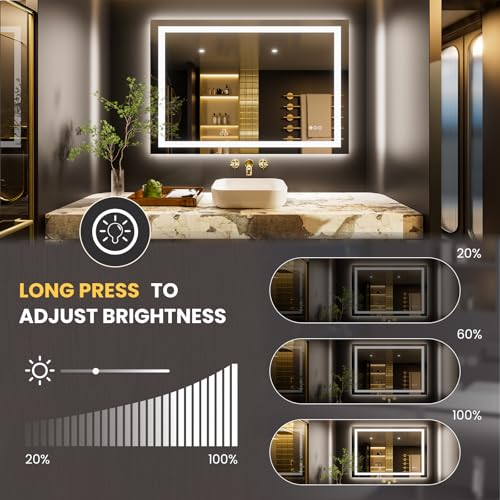 40"X28" LED Bathroom Mirror with Lights