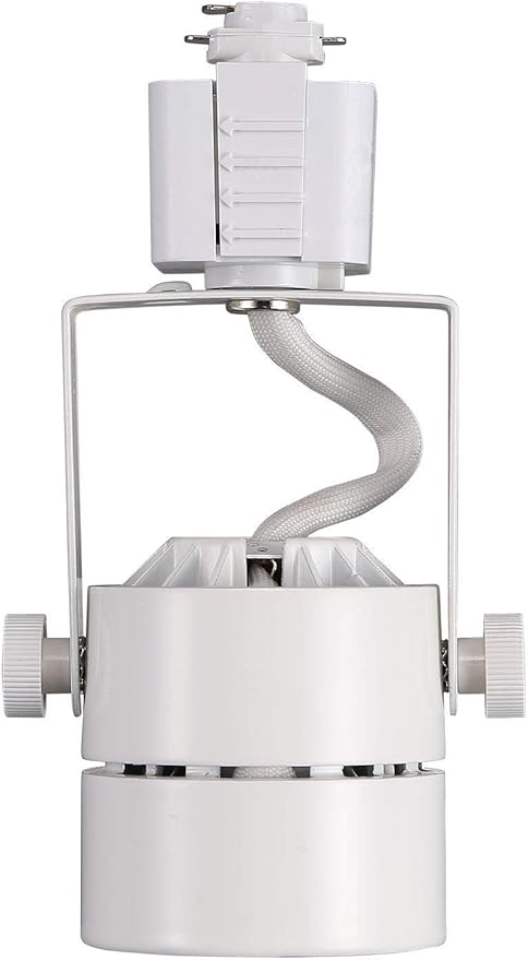 CLOUDY BAY 8W 4000K Cool White Dimmable LED Track Light Head,CRI90+ True Color Rendering Adjustable Tilt Angle Track Lighting Fixture,40° Angle for Accent Retail,White Finish,Halo Type- Pack of 6 - Aura Lighting