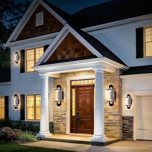 Modern Black Patio Wall light Fixture LED Warm 3000K Triac Dimmable