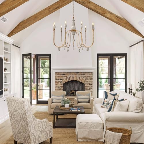 38.5" Large Farmhouse Chandeliers for Dining Room